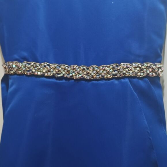 Rare Editions Royal Blue High Low Dress Big Kids Size 10 - Picture 7 of 15